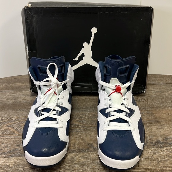 Air Jordan 6 Retro “Olympic” White Midnight Navy Varsity Red – Men’s Size 10 main image 11